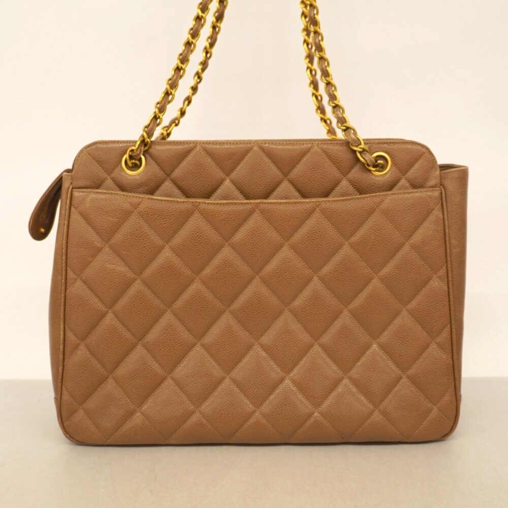 CHANEL Brown Caviar Leather Tote Bag - Picture 14 of 14